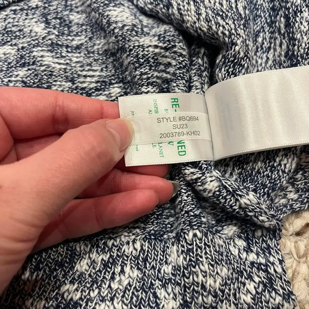 NWT J Crew Beach Sweater Tank Sz 3X Antique Navy Coastal Casual Cotton
